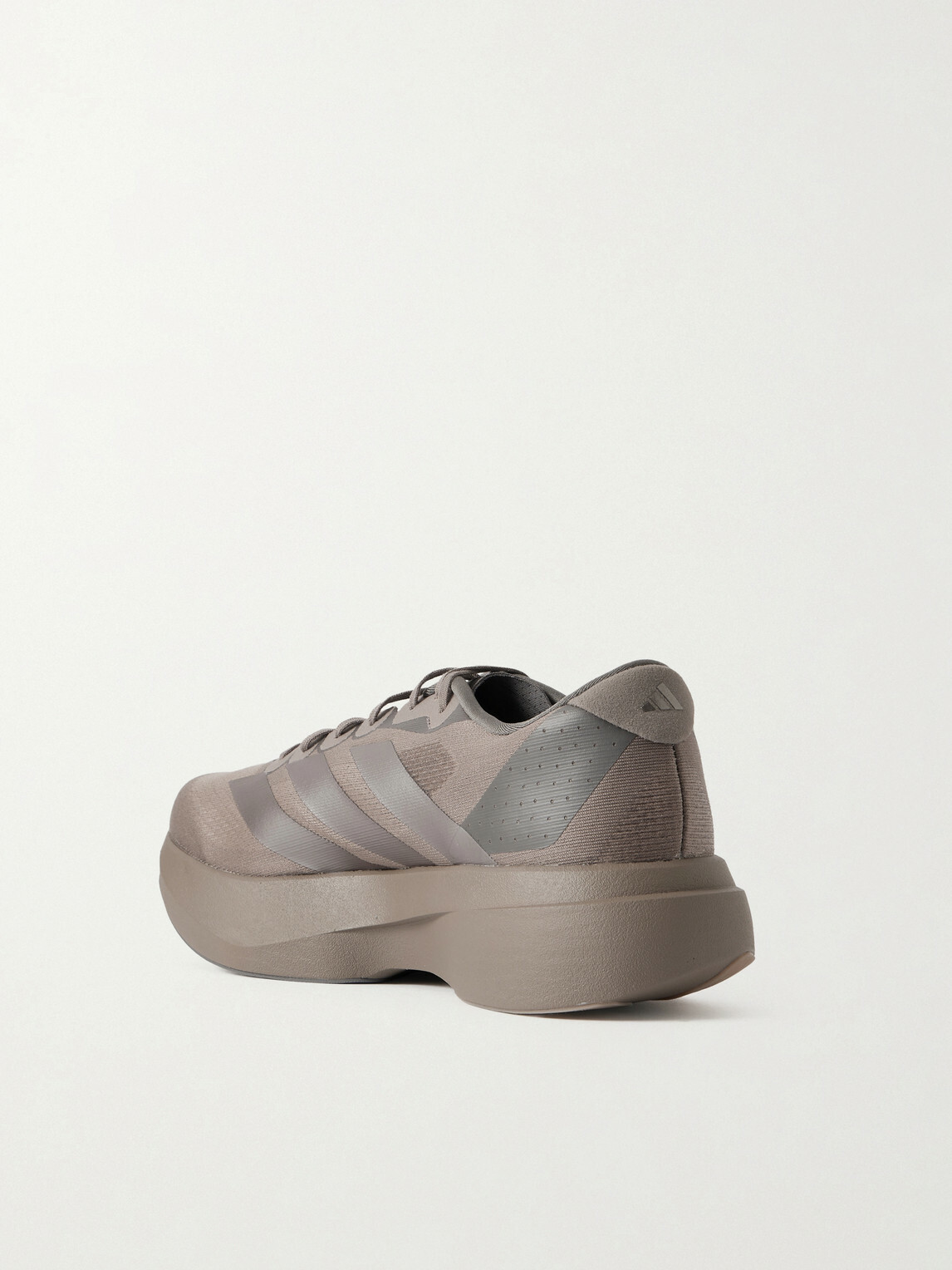 ADIDAS RUNNING - Adizero Evo SL Striped Mesh Running Sneakers - Gray