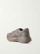 ADIDAS RUNNING - Adizero Evo SL Striped Mesh Running Sneakers - Gray