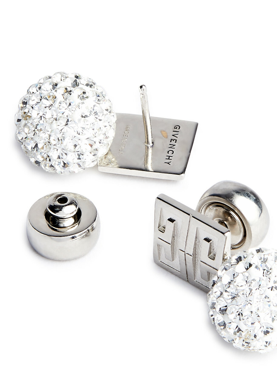 Givenchy 4G Crystal-embellished Drop Earrings - Silver - One Size