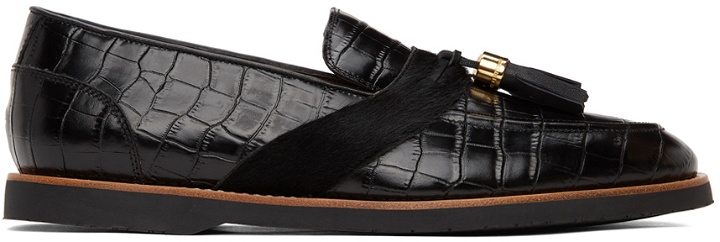 Photo: Human Recreational Services Black Croc Del Rey Loafers