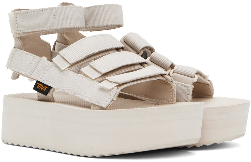 Teva Off-White Flatform Mevia Sandals