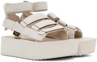 Teva Off-White Flatform Mevia Sandals