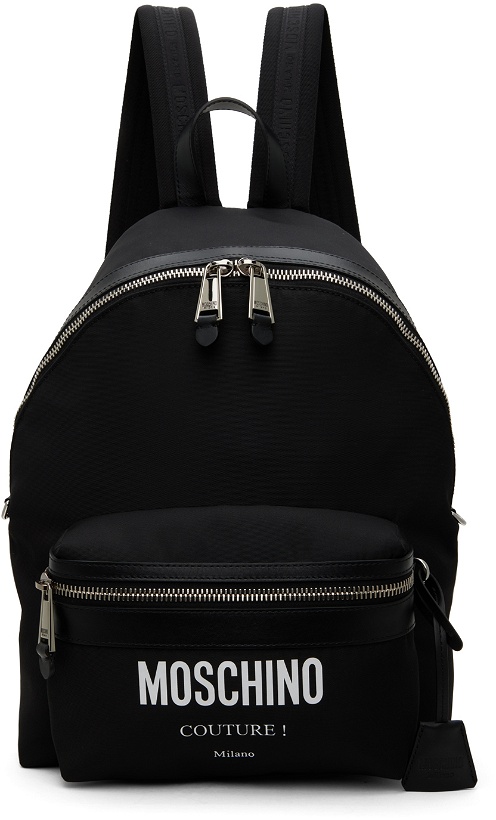 Photo: Moschino Black 'Moschino Couture' Backpack