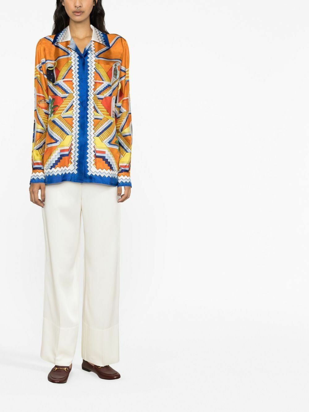 Casablanca Multicolor Silk Pattern Shirt