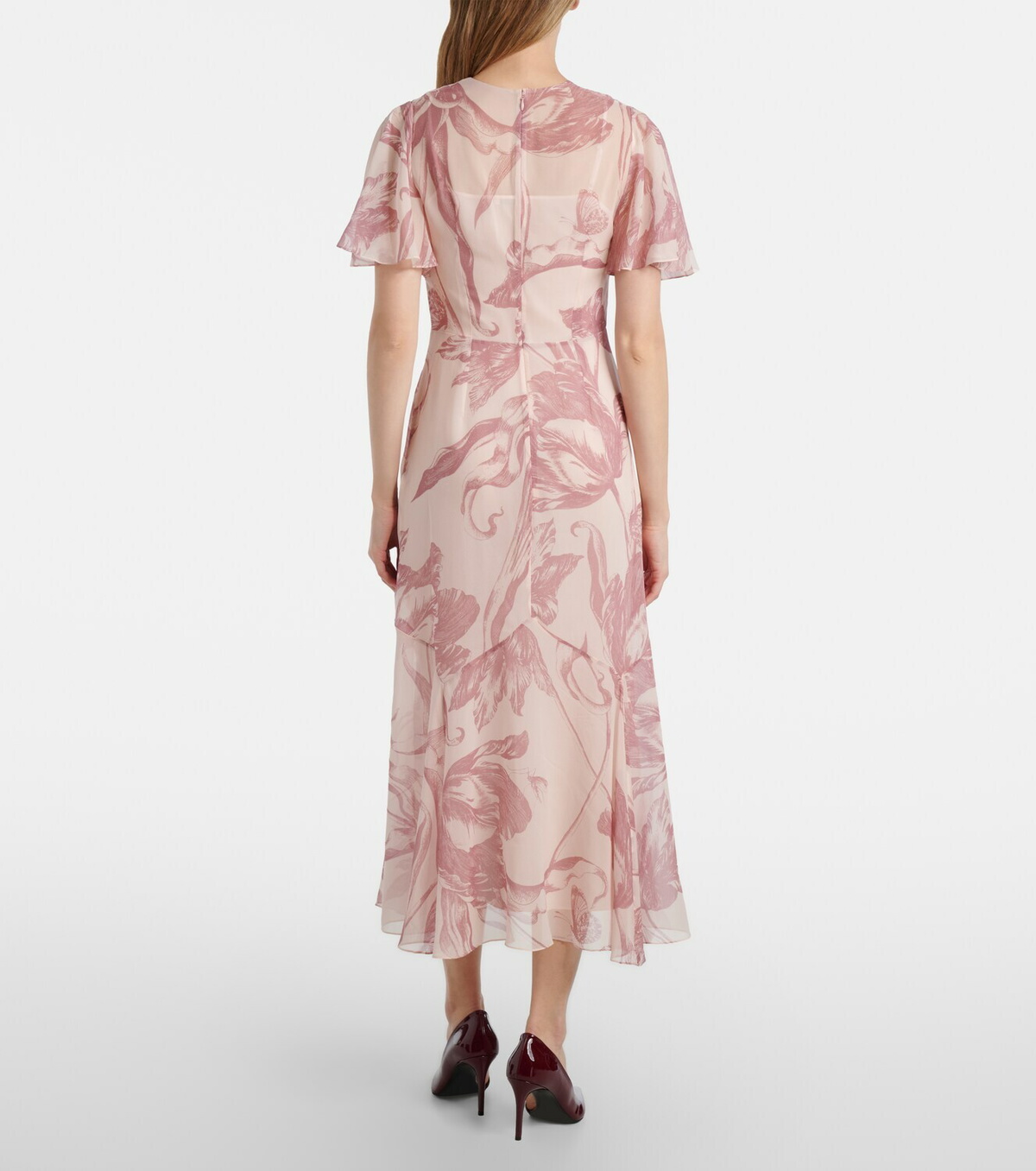 Erdem Printed silk midi dress