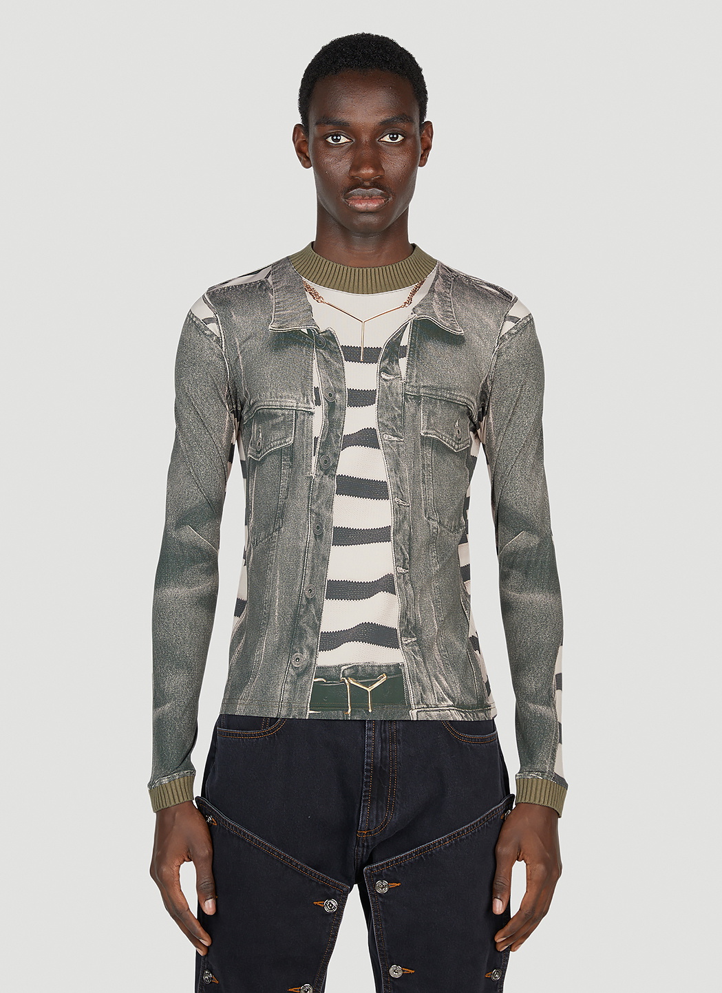 Y/Project x Jean Paul Gaultier Trompe L'Oeil Jacket Top