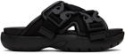 Bottega Veneta Black Snap Slide Sandals