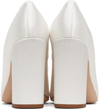 Sandy Liang White Pointe 100 Satin Heels