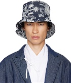 Engineered Garments Navy Embroidered Bucket Hat