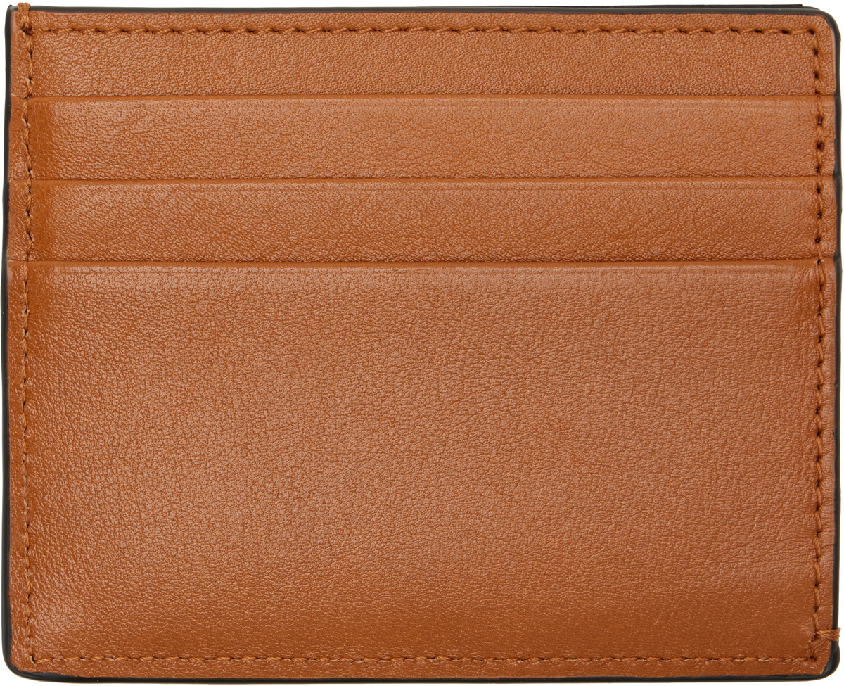 Versace Tan Severine Leather Card Holder