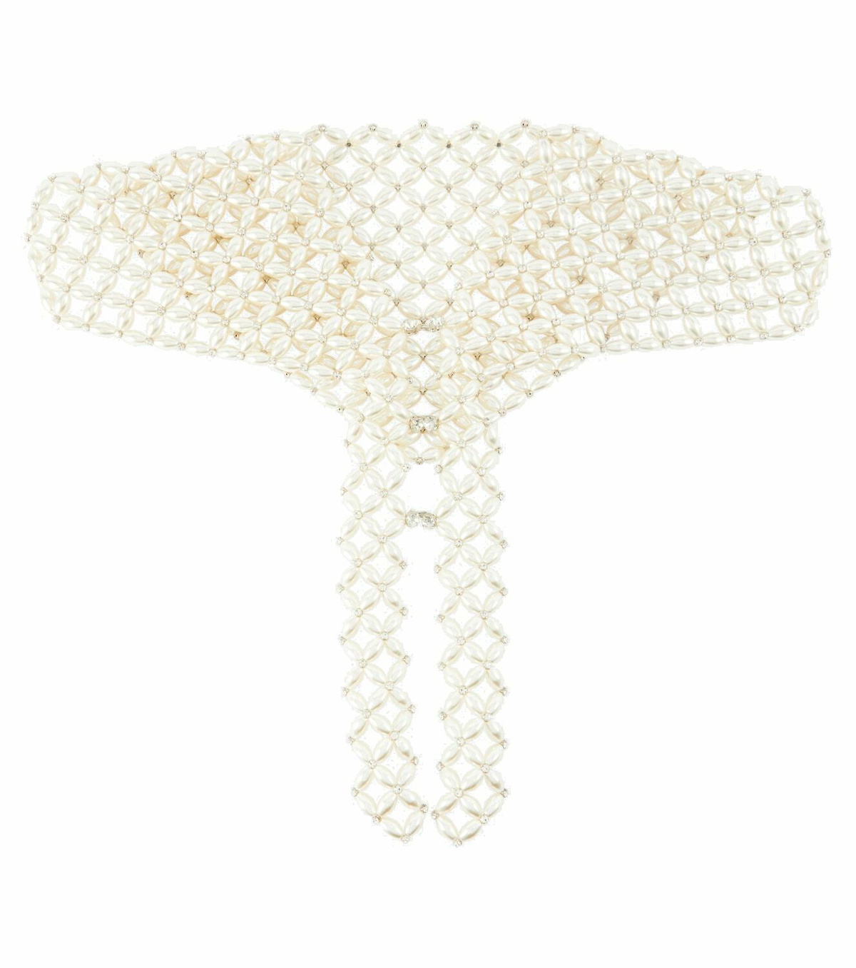 Simone Rocha Faux-pearl embellished scarf Simone Rocha