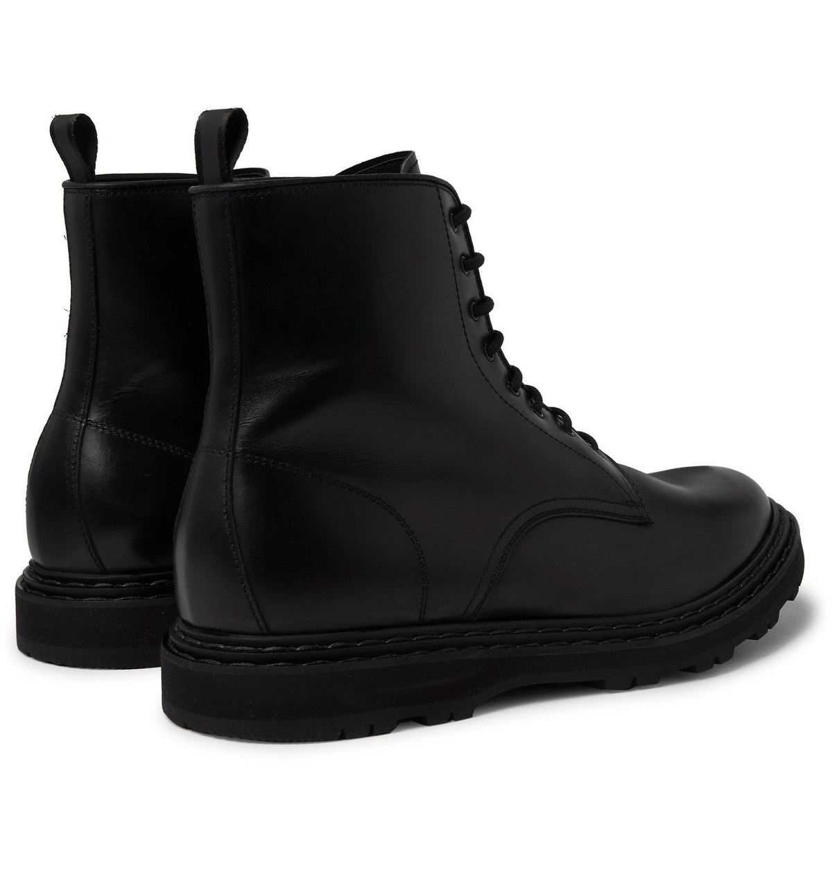 Officine Creative Black Lug Sole Boot Sole Detail OFFICINE CREATIVE Heritage Flexi 001 Full-Grain Deerskin  main image 4