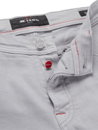 KITON - Slim-Fit Stretch-Denim Jeans - Gray