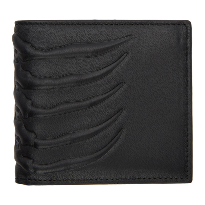 Photo: Alexander McQueen Black Ribcage Bifold Wallet