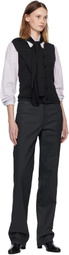 LEMAIRE Gray Asymmetrical Sleeveless Cardigan