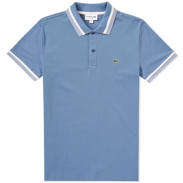 Photo: Lacoste Tipped Polo Blue