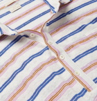 Massimo Alba - Striped Linen Polo Shirt - White