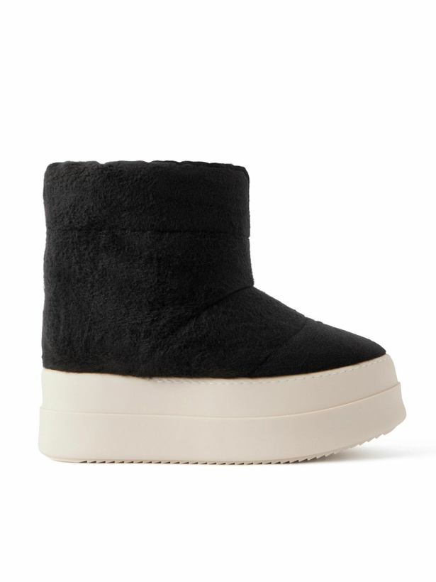 Photo: DRKSHDW by Rick Owens - Mega Bumper Quilted Brushed-Cotton Boots - Black