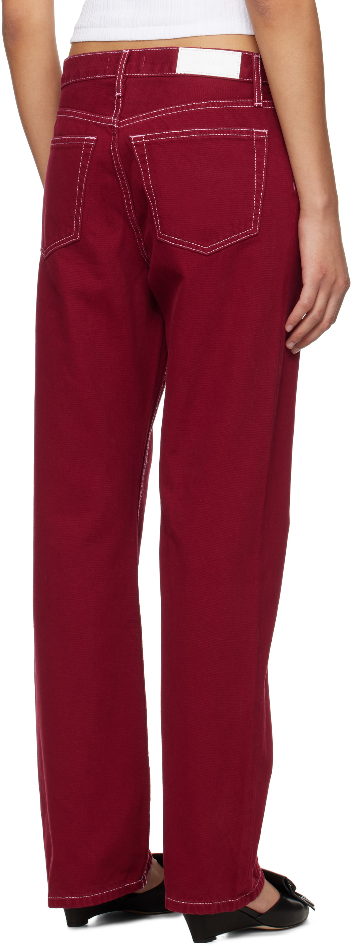 Re/Done Red 'The Standard' Jeans