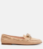Roger Vivier Boat Strass embellished suede boat shoes