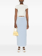 Rowen Rose Floral-Appliqué Maxi Skirt