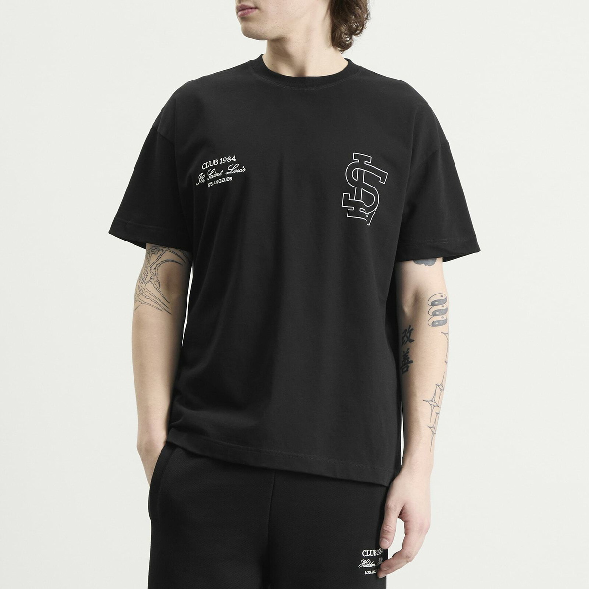 Club 1984 Men's Sl Athletics T-Shirt in Black