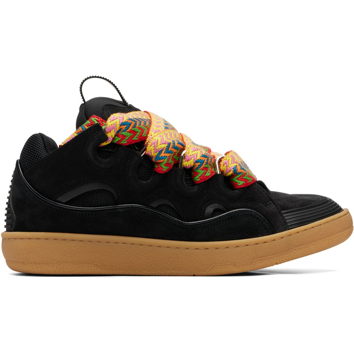 Photo: Lanvin Black Curb Sneakers
