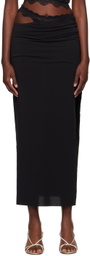 BEC + BRIDGE Black Ria Split Midi Skirt