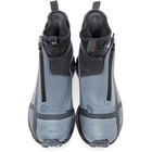 11 by Boris Bidjan Saberi Black and Blue Salomon Edition Bamba 3 High Sneakers