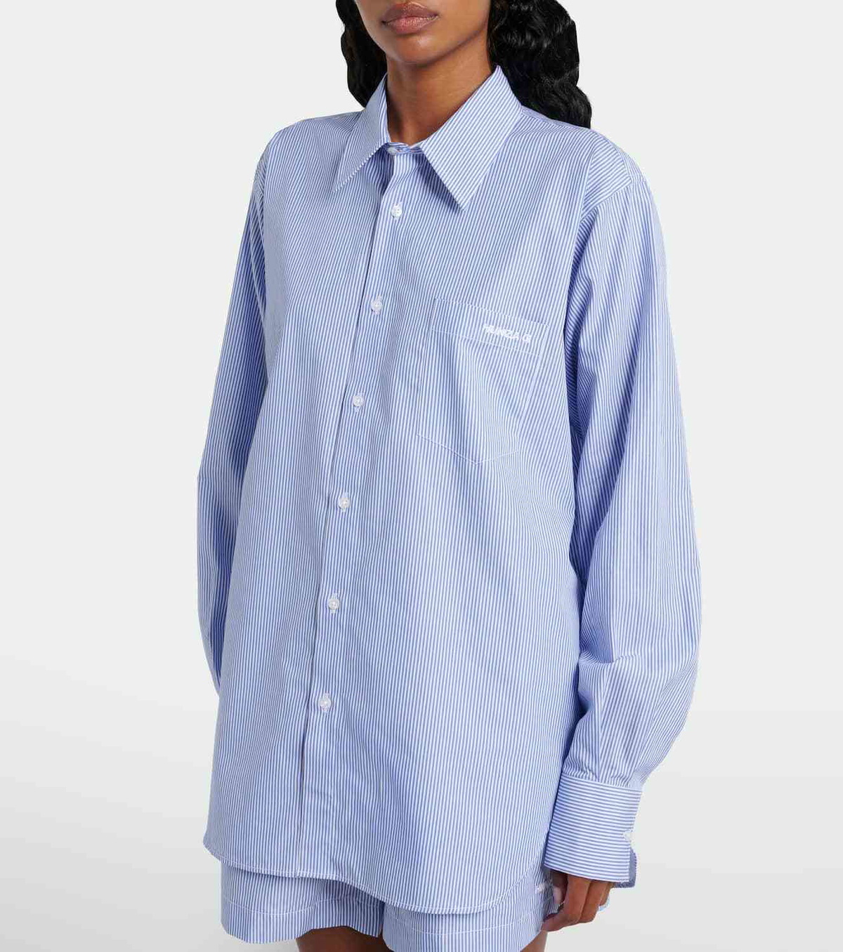 Hunza G Striped cotton poplin shirt
