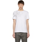 Alexander McQueen White Left Shoulder Skeleton T-Shirt