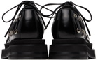 Simone Rocha Black Heart Toe Platform Grommet Brogues