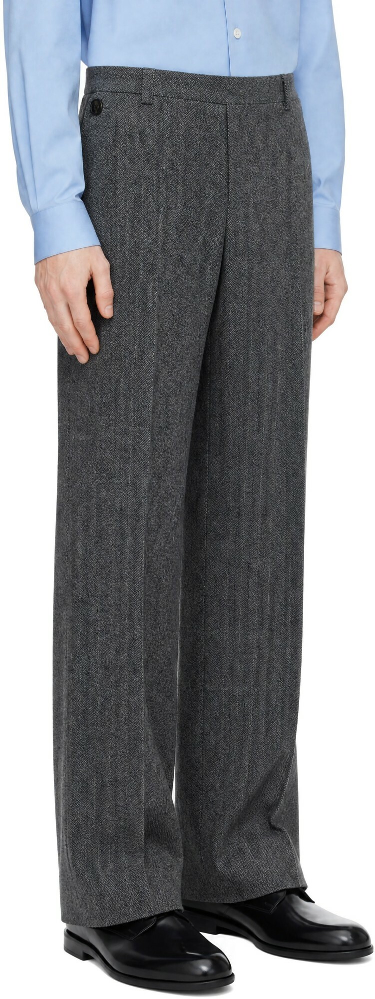 SIRE Gray Herringbone Tailored Trousers