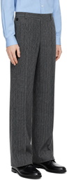 SIRE Gray Herringbone Tailored Trousers