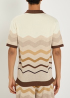 Sandbanks Gradient Pattern Knit Cotton Shirt Beige