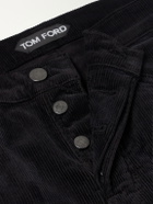 TOM FORD - Slim-Fit Cotton-Blend Corduroy Trousers - Black