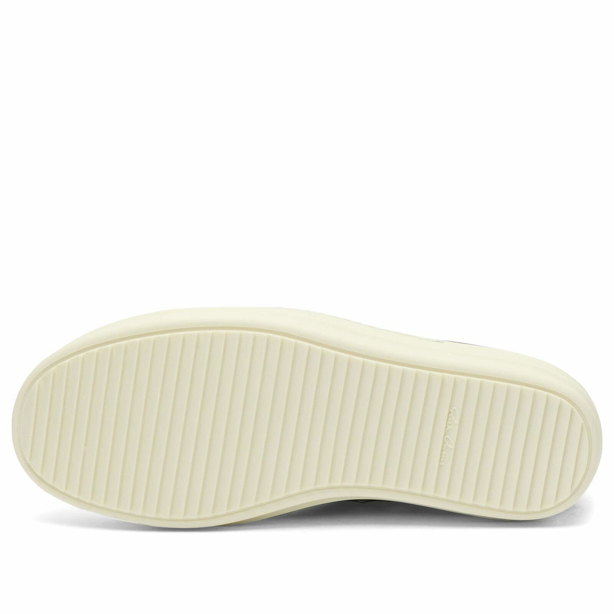 Rick Owens Men's Leather Low Sneaks in Black/Milk/Milk