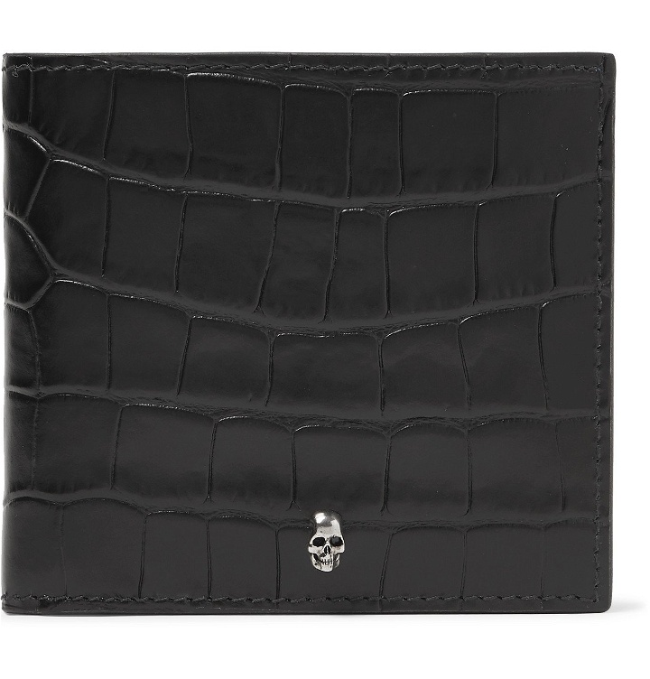 Photo: Alexander McQueen - Croc-Effect Leather Billfold Wallet - Black
