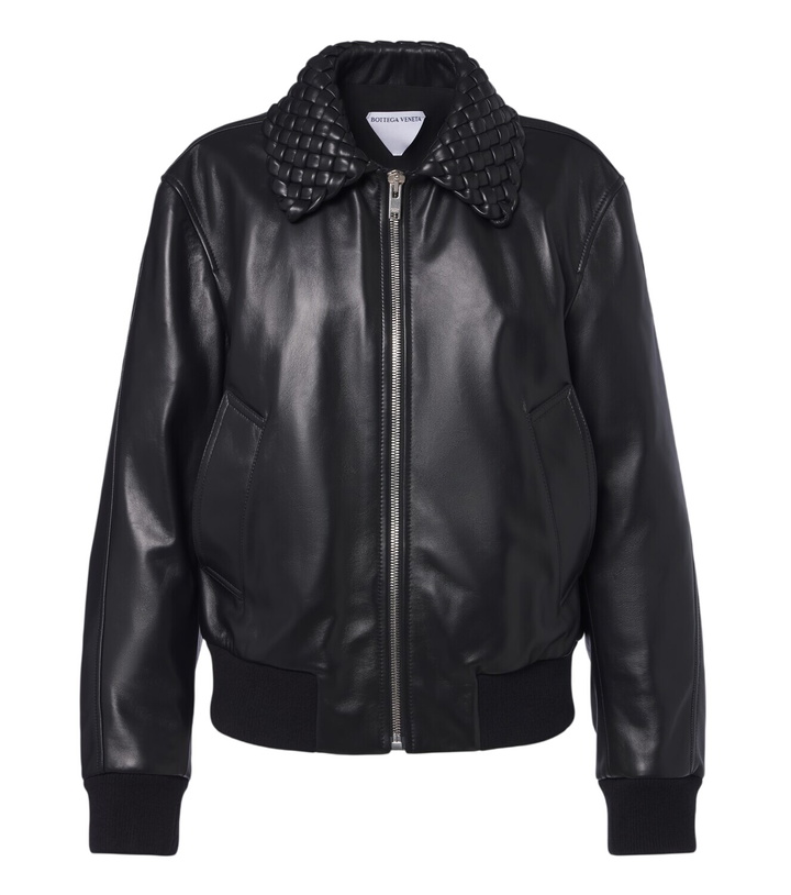 Photo: Bottega Veneta Intrecciato leather blouson jacket