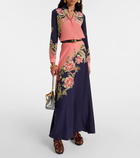 Etro Printed silk crêpe de chine maxi skirt