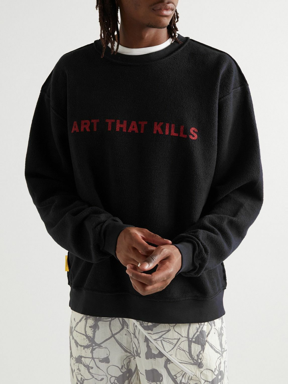 Gallery Dept. - ATK Reversible Cotton-Jersey Sweatshirt - Black