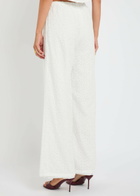 Sister Jane Blanca Broderie Anglaise Cotton Trousers White And Black