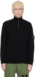 Stone Island Black Half-Zip Sweater