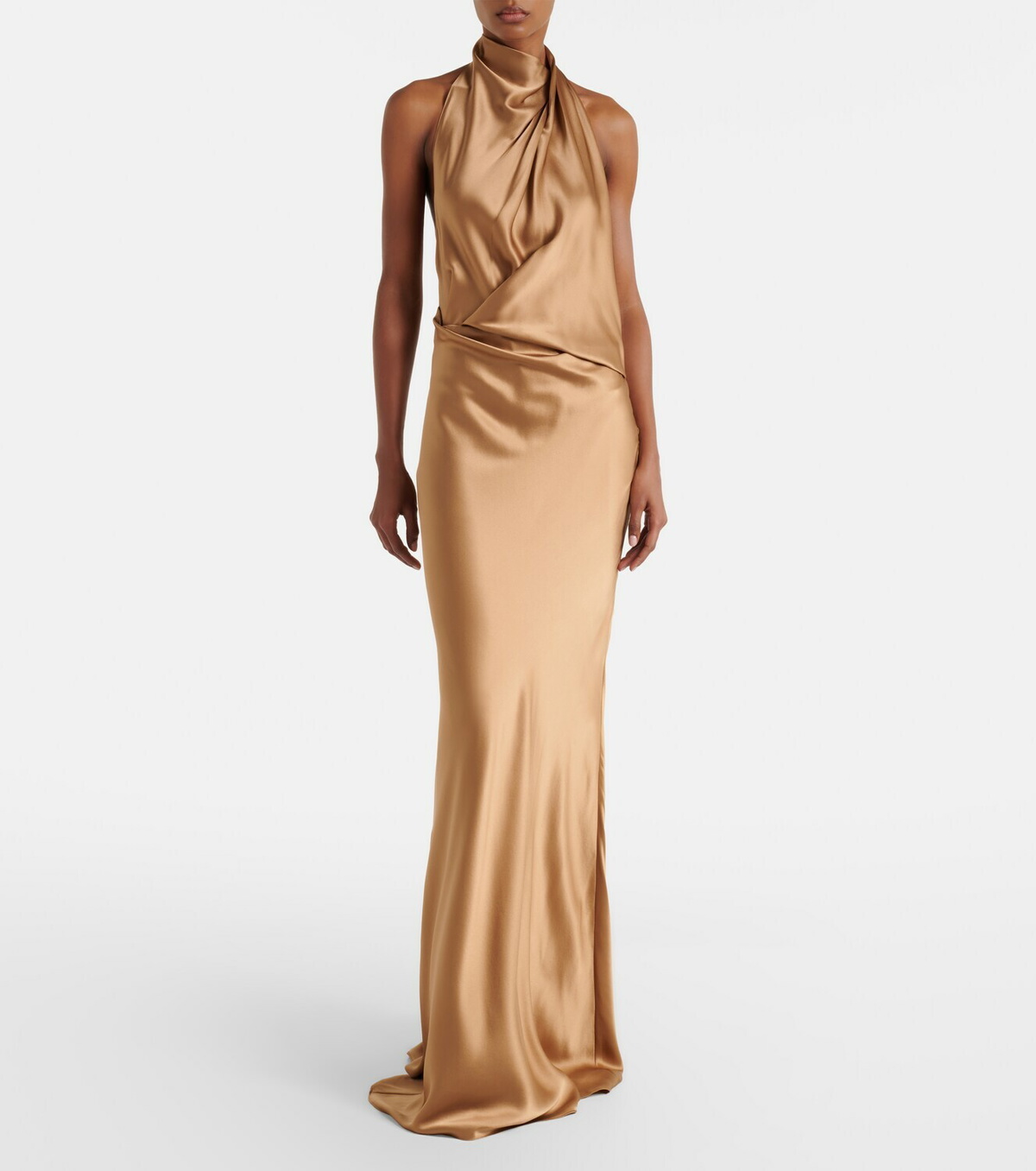 The Sei Halterneck silk satin gown