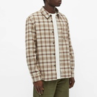 A.P.C. Men's Trek Check Overshirt in Camel