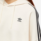 Adidas Women's 3-Stripe Cropped Hoody in Wonder White