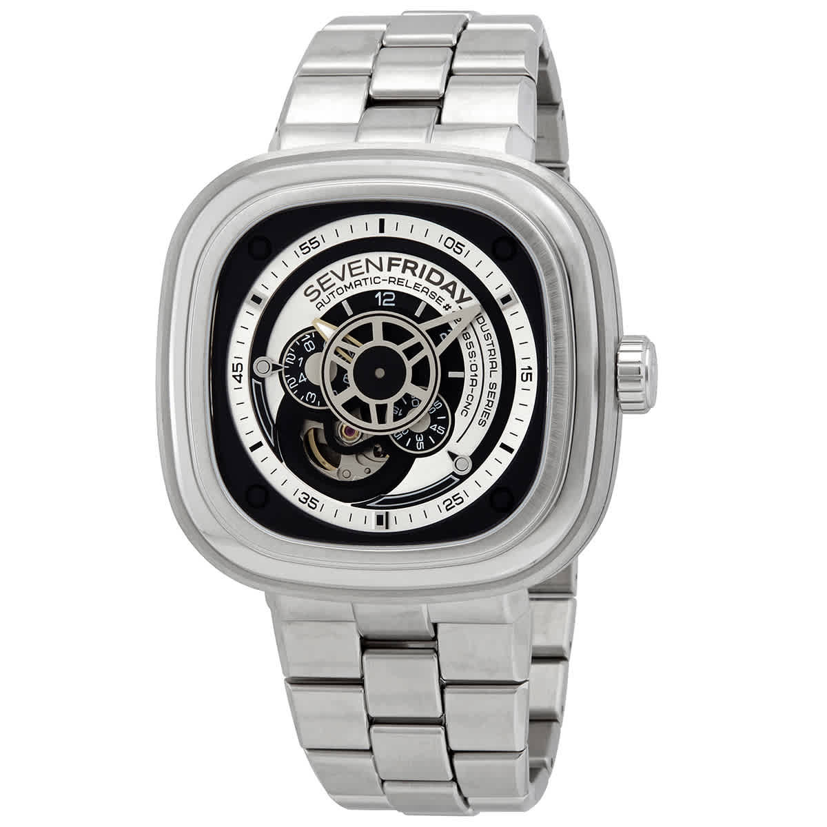 Sevenfriday P-Series Automatic Black Dial Mens Watch P1B/01M