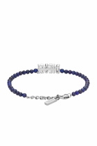 Diesel Blue Agate Beaded Bracelet - Bracelets - Unisex - Blue