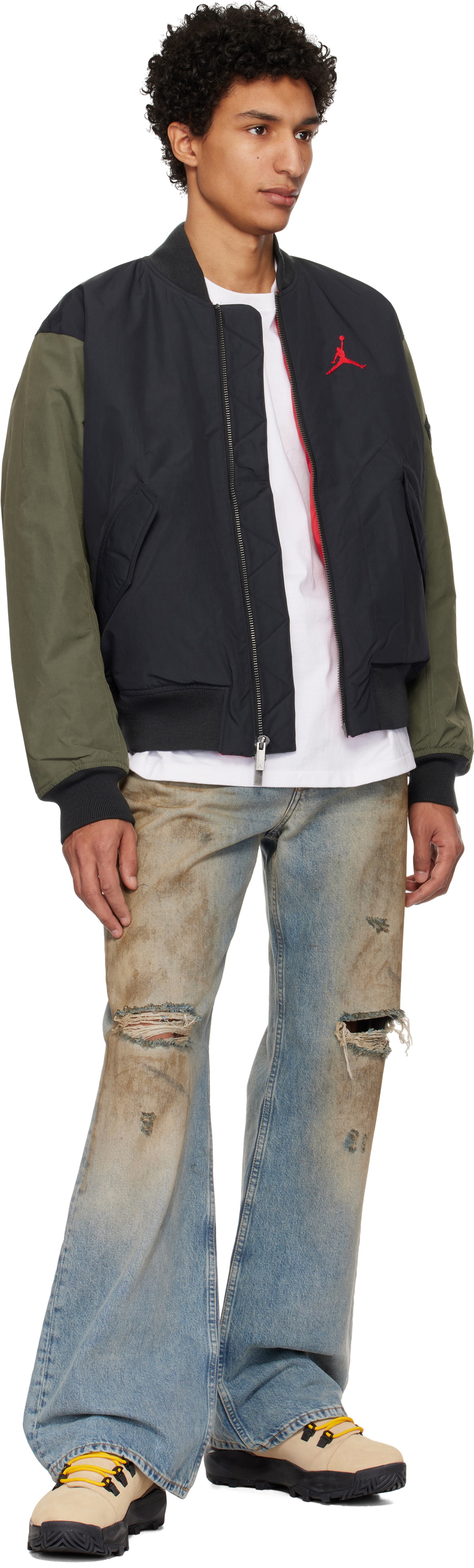 Nike Jordan Black & Khaki Renegade Bomber
