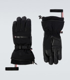 Moncler Grenoble Leather-trimmed ski gloves